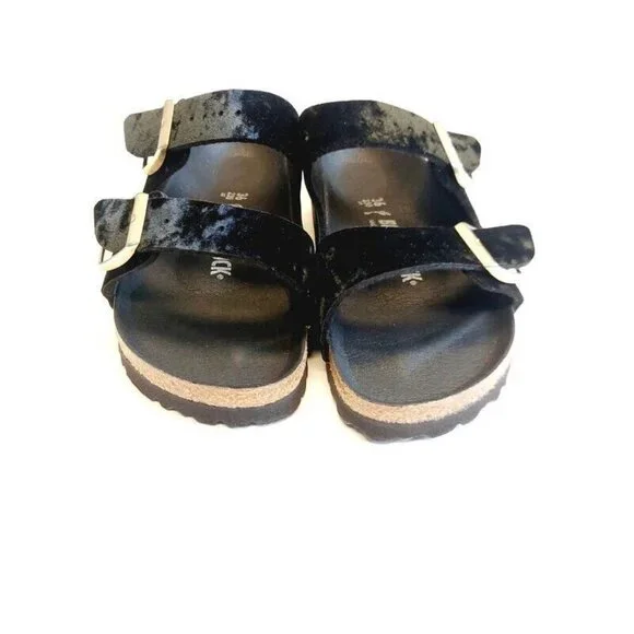 Birkenstock Womens Sz 5-5.5 Arizona BS Sandals EU 36 NARROW Fit Velvet Black - Picture 6 of 10